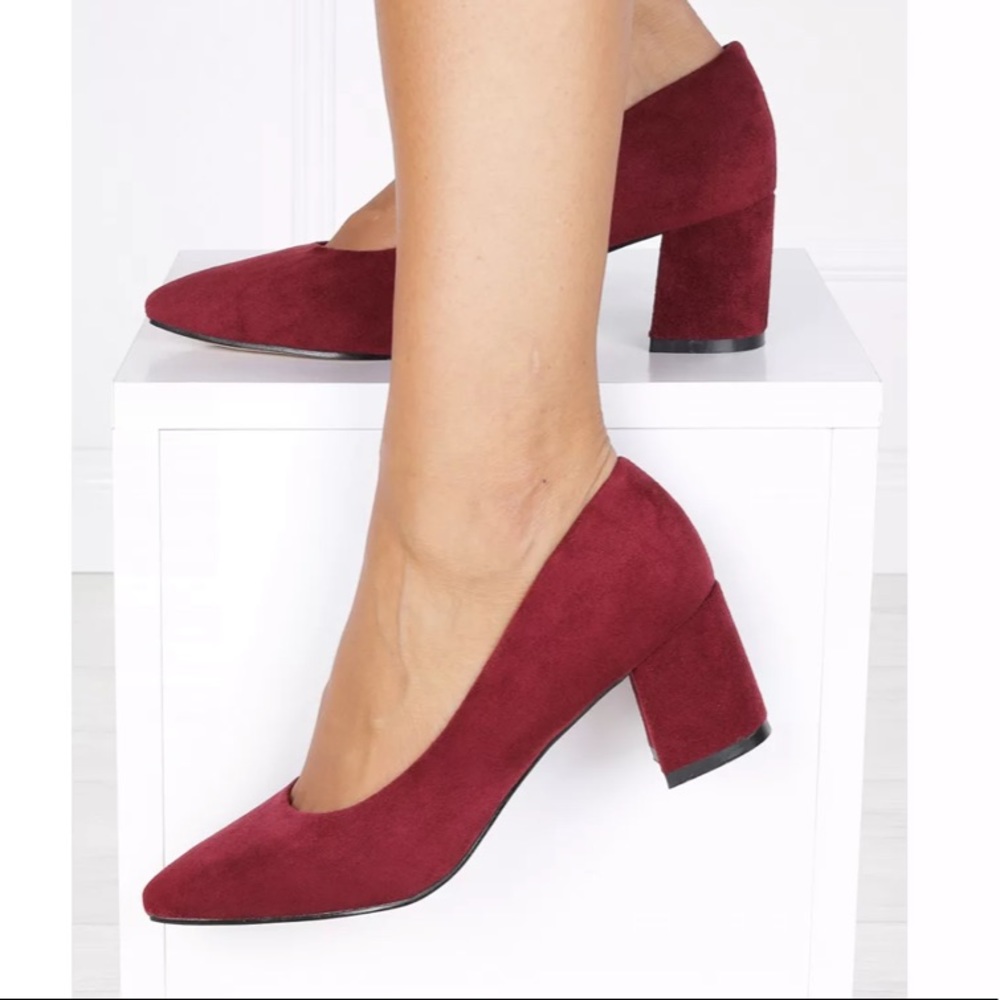 FS/NY Suede Block Heels